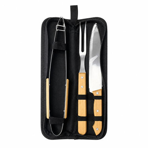 LsCook Portable Stainless Steel BBQ Tools with Carrying Bag, 2 PCS/Set, 3 PCS/Set, 4 PCS/Set