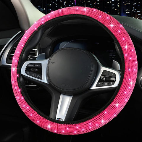 Car Diamond Studded Steering Wheel Cover, Diameter: 38cm