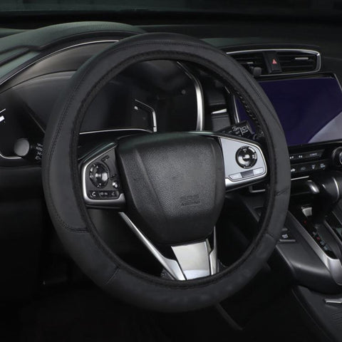 Car Microfiber Leather Steering Wheel Cover, Diameter: 38cm, with Inner Ring, without Inner Ring