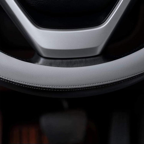 Car Microfiber Leather Steering Wheel Cover, Diameter: 38cm, with Inner Ring, without Inner Ring