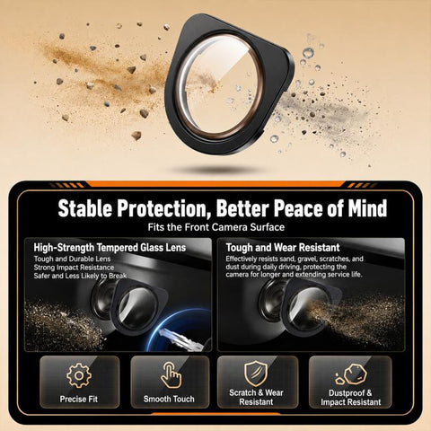 Car Front Camera Tempered Glass Lens Protective Cover for Tesla Model Y / YL / 3