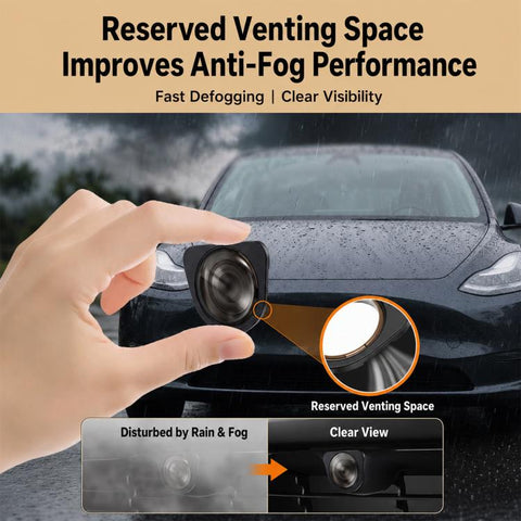 Car Front Camera Tempered Glass Lens Protective Cover for Tesla Model Y / YL / 3