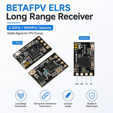 BETAFPV ELRS Nano 2.4GHz Receiver for FPV Racing Drones, Length: 46mm, ELRS Nano