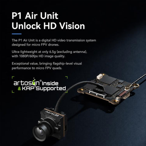 BETAFPV P1 Air Unit HD VTX Module FPV Drone System for Aerial Photography, P1 Air Unit