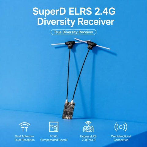 BETAFPV SuperD ELRS Diversity Receiver ELRS 2.4GHz Module, SuperD