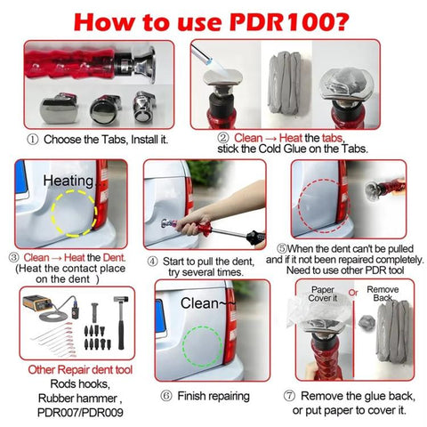 Car Paintless Dent Repair Puller Kit