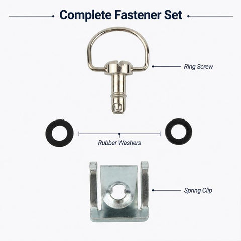 17mm Motorcycle Quick Release Screws FRP 1/4 D-ring Turn Race Fairing Fastener