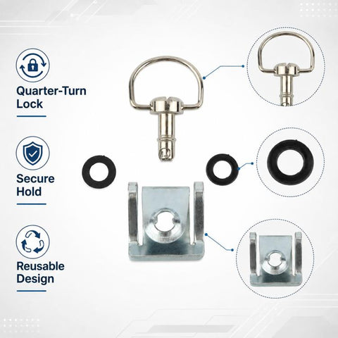 17mm Motorcycle Quick Release Screws FRP 1/4 D-ring Turn Race Fairing Fastener