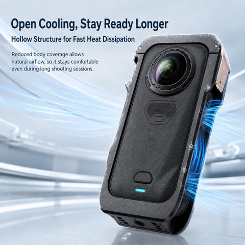Aluminum Alloy Rabbit Cage Frame Quick-Release Protective Cover, For Insta360 X6