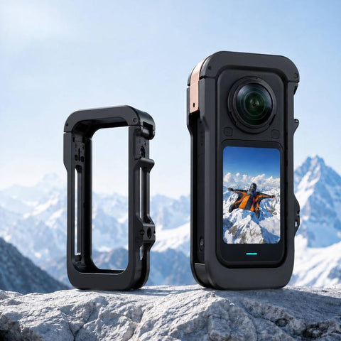 Aluminum Alloy Rabbit Cage Frame Quick-Release Protective Cover, For Insta360 X6