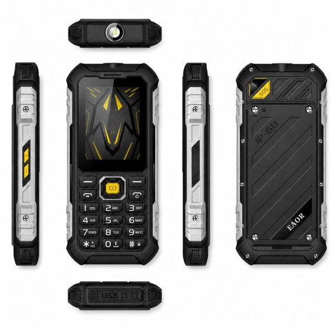 HP220X IP68 Rugged Feature Phone 2.4-inch MTK6261D CPU Supports Dual SIM 4G, 4G EU Version, 4G US Version