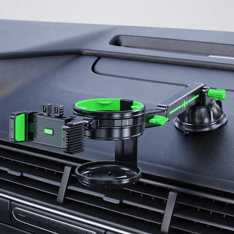 Car Dashboard / Windshield Suction Cup Phone and Water Cup Holder, Extension Rod, Short Rod