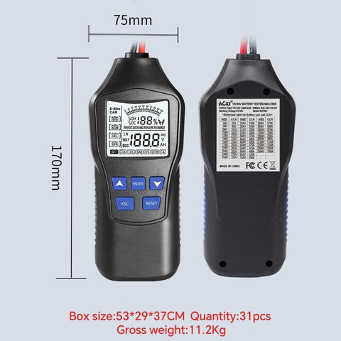 High-Precision Intelligent Battery Tester, For Electric and Gasoline Car, For Gasoline Car
