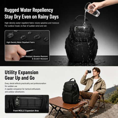 OZUKO Men 12L Large Capacity Multifunctional Outdoor Cycling Crossbody Chest Bag