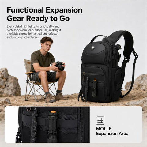 OZUKO Men 11L Large Capacity Outdoor Techwear Commuter Crossbody Chest Bag