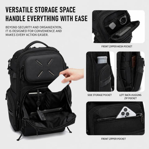 OZUKO Men Large Capacity Waterproof Laptop Backpack Commuter & School Bag