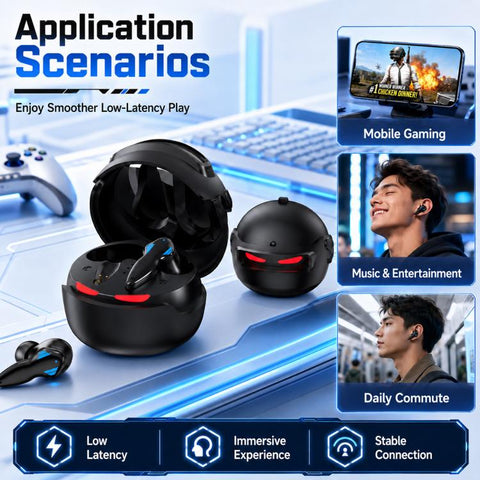 KY37 Buds 5Pro Bluetooth 5.4 Wireless Gaming Earbuds