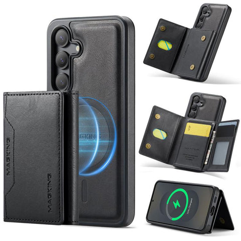 MAGKING K2 Series MagSafe RFID Card Bag Detachable Phone Case, For Galaxy S25 5G, For Galaxy S25+ 5G