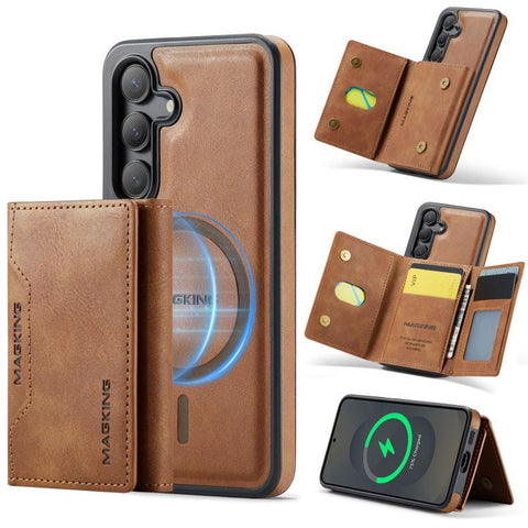 MAGKING K2 Series MagSafe RFID Card Bag Detachable Phone Case, For Galaxy S25 5G, For Galaxy S25+ 5G