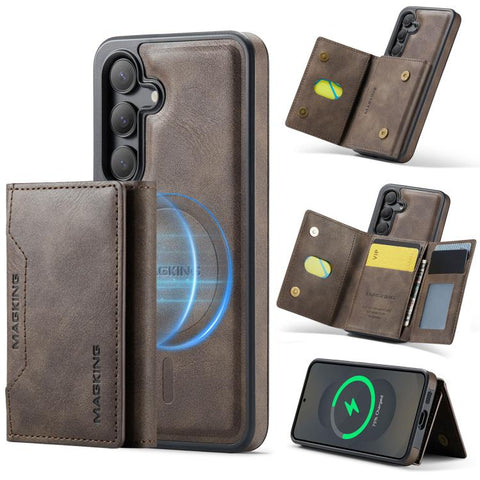 MAGKING K2 Series MagSafe RFID Card Bag Detachable Phone Case, For Galaxy S25 5G, For Galaxy S25+ 5G