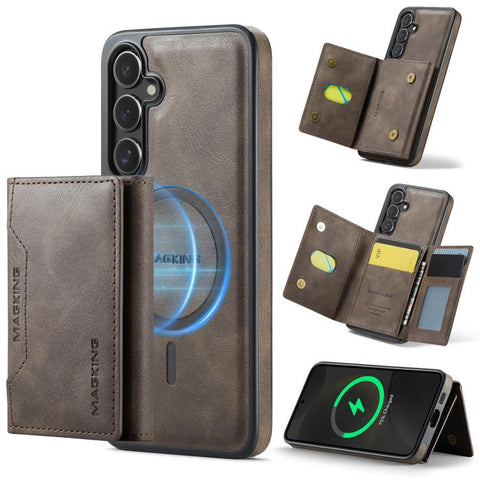 MAGKING K2 Series MagSafe RFID Card Bag Detachable Phone Case, For Galaxy S25 5G, For Galaxy S25+ 5G