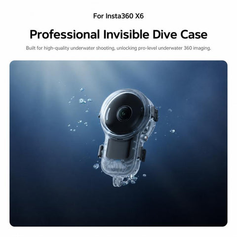 Professional Invisible Dive Housing 60m Waterproof Case, For Insta360 X6
