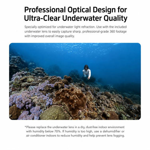 Professional Invisible Dive Housing 60m Waterproof Case, For Insta360 X6