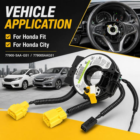 Car Steering Wheel Airbag Clock Spring Spiral Cable 77900-SAA-G51, For Honda Fit