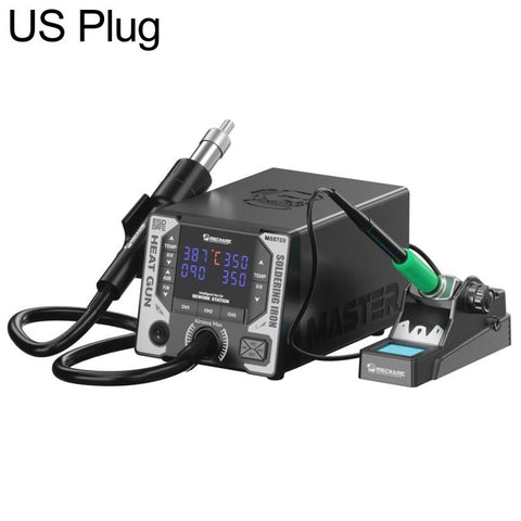 MECHANIC AirNova MAX 1200W Dual-Station Intelligent Control Hot Air Soldering Iron Rework Station, EU Plug, US Plug