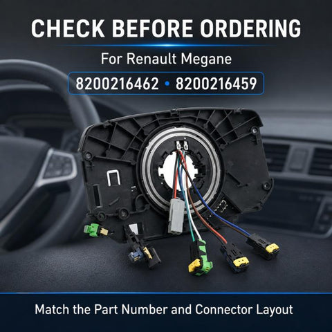 Car Steering Wheel Airbag Clock Spring Spiral Cable 8200216462, For Renault Megane II