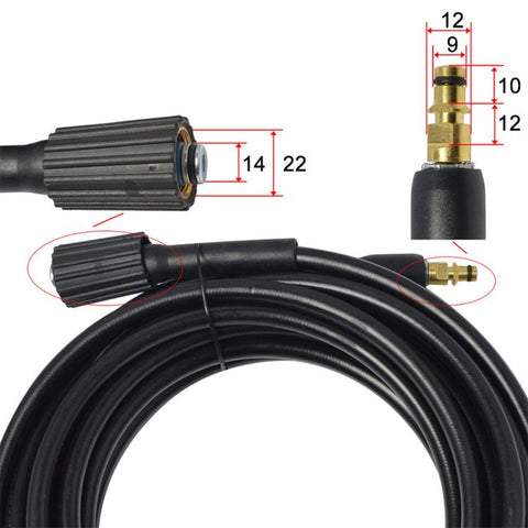 For Karcher K7 / K6 / K5 / K4 / K3 / K2 High Pressure Washer PVC Rubber Water Outlet Hose, 5M, 6M, 8M, 10M, 15M, 20M