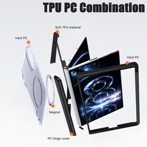 Wing Series Magnetic Folding Hinge Phone Case, For Galaxy Fold8 5G, For Galaxy Fold8 Ultra 5G, For Galaxy Flip8 5G