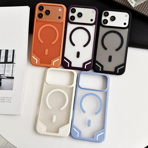Armor 2 in 1 TPU Hybrid PC Frosted Magnetic Phone Case, For iPhone 18 Pro, For iPhone 18 Pro Max, For iPhone 17 Pro Max, For iPhone 17 Pro