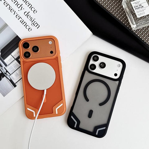 Armor 2 in 1 TPU Hybrid PC Frosted Magnetic Phone Case, For iPhone 18 Pro, For iPhone 18 Pro Max, For iPhone 17 Pro Max, For iPhone 17 Pro