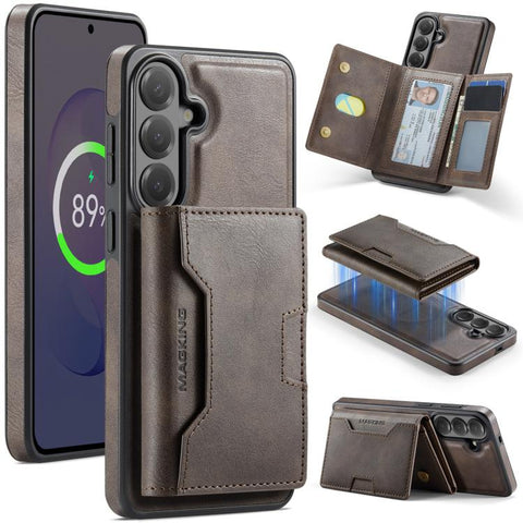 MAGKING K4 Series MagSafe RFID Tri-fold Card Bag Detachable Phone Case, For Galaxy S26 FE 5G