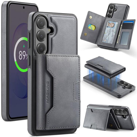 MAGKING K4 Series MagSafe RFID Tri-fold Card Bag Detachable Phone Case, For Galaxy S26 FE 5G