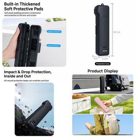 Xasurg Shock-proof Protective Cover with Storage Filter Box, For DJI Osmo Pocket 4 / 3
