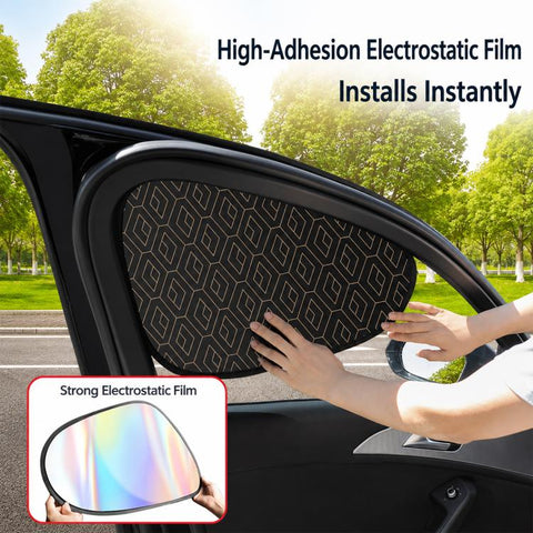 Universal Car Laser Privacy Curtain Window Shade Blackout Hheat-insulating Sunshade, Front Passenger Side 1 PC, Rear Row 1 Pair, Rear Row 1 PC, Front Row 1 Pair, Driver Side 1 PC