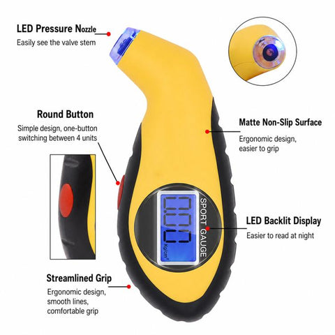 Car High-precision Digital Display Tire Monitoring Gauge Tire Pressure Tool