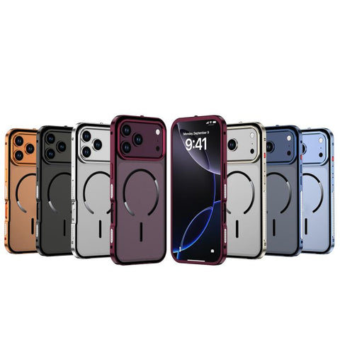 Single-sided Snap Buckle Metal Frame Frosted MagSafe Phone Case, For iPhone 18 Pro, For iPhone 18 Pro Max