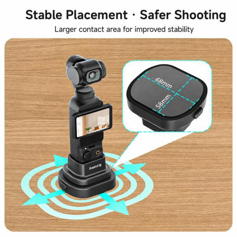 Xasurg Detachable Car Mount Base Desktop Stand, For DJI Osmo Pocket 4 / 3