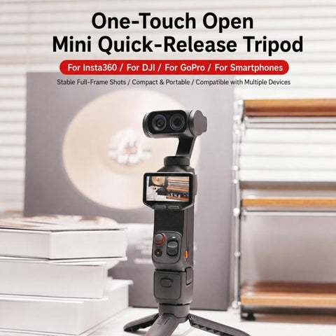 Xasurg Mini Handheld Tripod Pop-up Pocket Gimbal Desktop Holder with 1/4 inch Screw