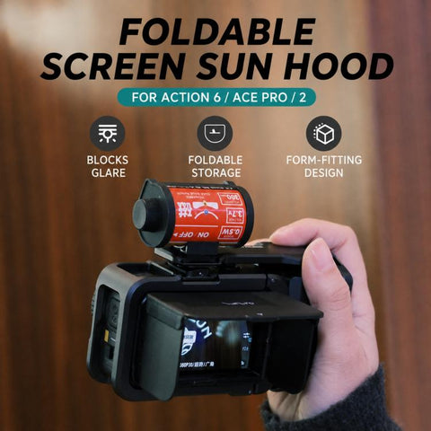 Xasurg Magnetic Sun Hood Foldable Screen Shade For DJI Action 6 /  Insta Ace Pro / Ace Pro 2