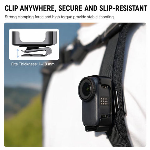 Xasurg Magnetic Clip Multi-Function Fixed Mount with Head Strap, For DJI Osmo Nano
