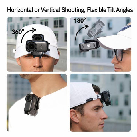 Xasurg Magnetic Clip Multi-Function Fixed Mount with Head Strap, For DJI Osmo Nano