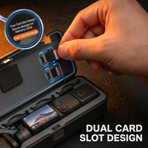 Xasurg Protective Storage Box Cover with Filter & Card Slots, For DJI Osmo Pocket 4P