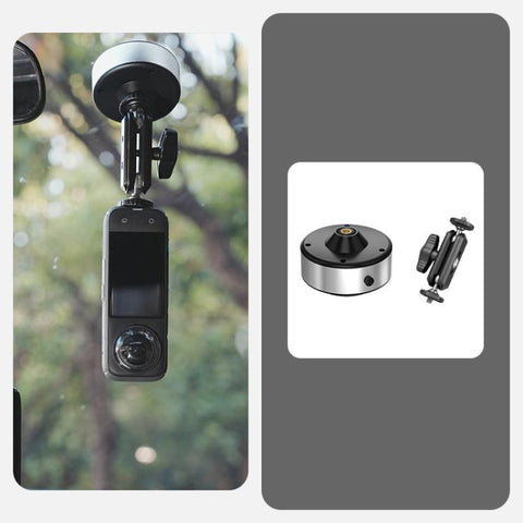 Xasurg Electric Vacuum Suction Cup Mount for DJI, Insta360, GoPro and Other Action Cameras, Suction Cup, Suction Cup + Arm, Suction Cup + Arm + Strap