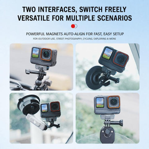 Xasurg Magnetic Quick Release Adapter Mount, For Insta360 X5 / X4 Air / Ace Pro / Pro 2