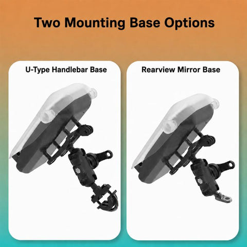 Motorcycle Shock-Absorbing Navigation Phone Holder with Protective Cover, Handlebar, Rearview Mirror