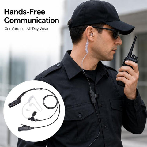Walkie-Talkie Transparent Acoustic Tube Earpiece, For Motorola APX8000